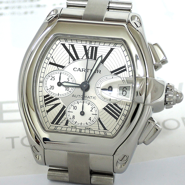 カルティエ Cartier ロードスター W62019X6 自動巻 クロノグラフ メンズ腕時計 【委託時計】