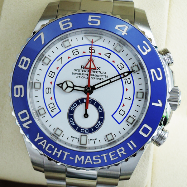 ロレックス ROLEX ヨットマスターⅡ116680 メンズ腕時計 説明書 タグ 駒 保証書有 2018年 未使用品 【委託時計】