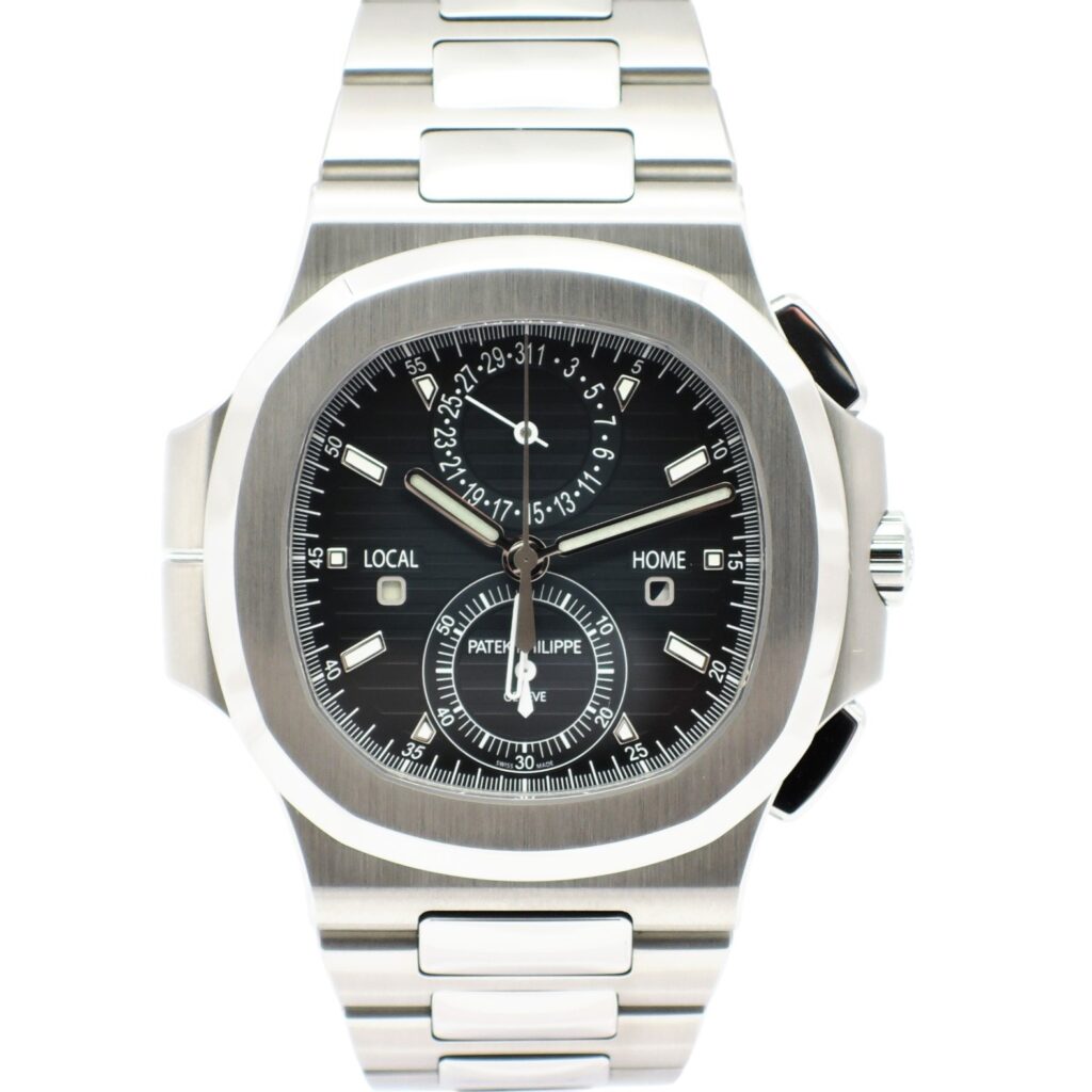 パテックフィリップ ノーチラス トラベルタイム クロノグラフ 5990/1A-011 17.5cm PATEK PHILIPPE Nautilus Travel Time Chronograph Black C006607