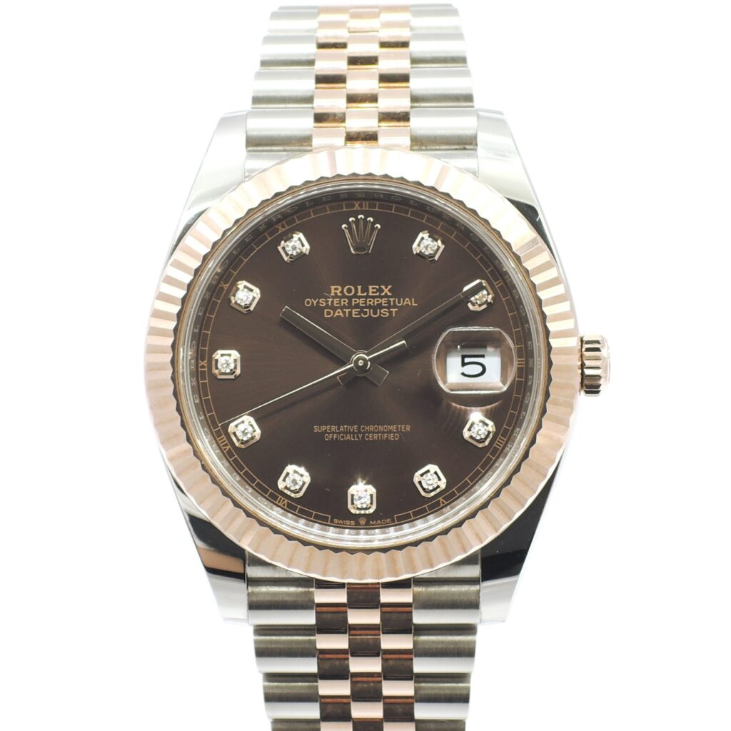 ロレックス デイトジャスト 41 126331G ブラウン ダイヤモンド 18.5cm ROLEX Date-Just 41 Brown C006926