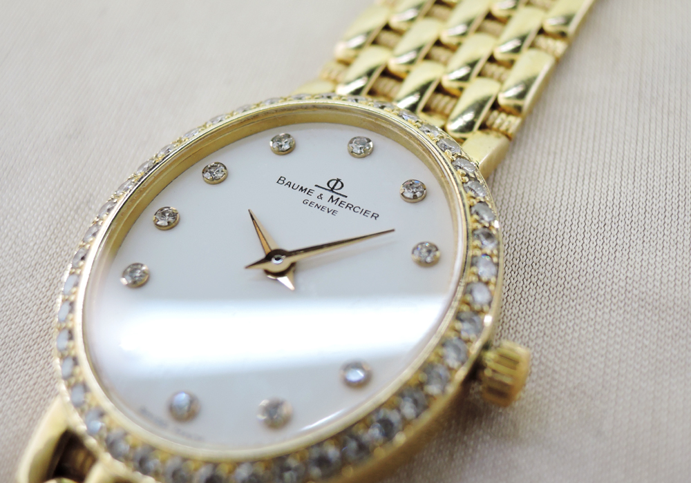 FOND JEWELRY 18金無垢 天然ダイヤモンド レディース腕時計 k18 - 腕時計