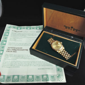 デイデイト 18038 YG K18金無垢 R番 国際保証書、箱 中古腕時計 極上品【中古時計】
