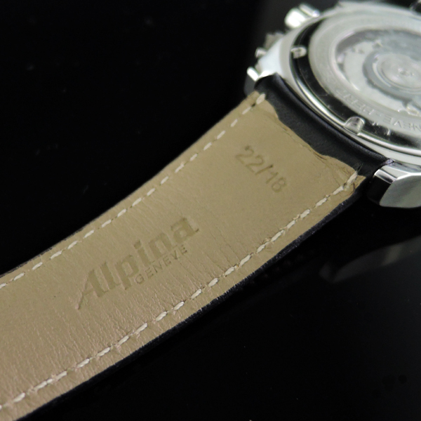 ALPINA ヘリテージクロノグラフ　AL850x3H16　黒文字盤　革ベルト【中古時計】