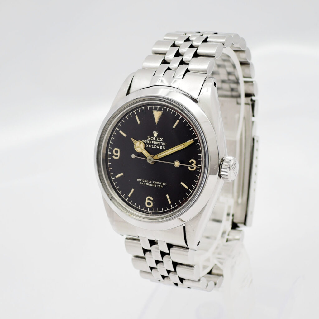 ロレックス エクスプローラーⅠ1016  ギルトダイヤル 5番台 トロピカル  USAブレス 黒 ブラック 18cm Rolex ExplorerⅠ GiltDial Tropical C008785