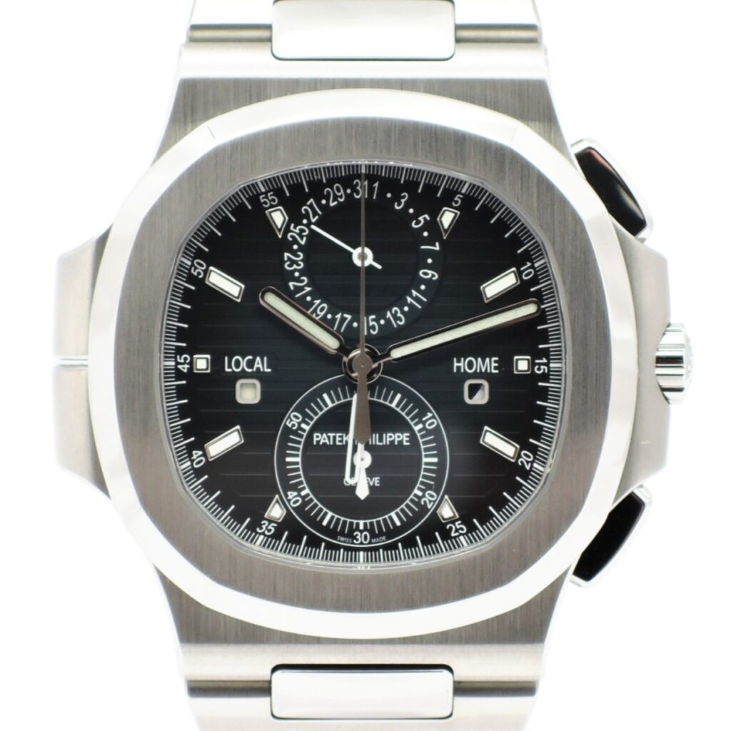 パテックフィリップ ノーチラス トラベルタイム クロノグラフ 5990/1A-011 17.5cm PATEK PHILIPPE Nautilus Travel Time Chronograph Black C006607
