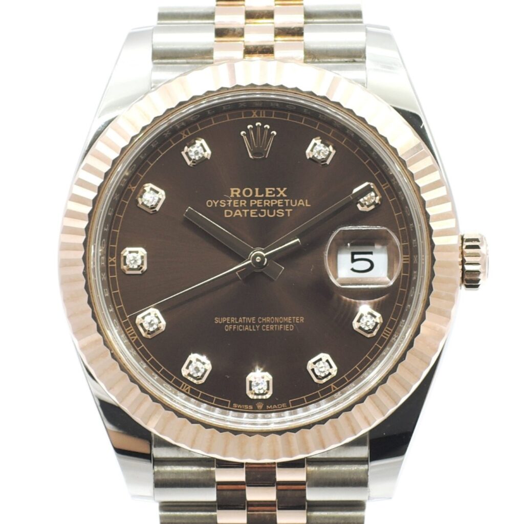 ロレックス デイトジャスト 41 126331G ブラウン ダイヤモンド 18.5cm ROLEX Date-Just 41 Brown C006926