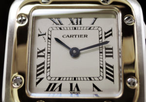 Cartier サントスガルベ SM クオーツ アイボリー 研磨仕上げ 【委託時計】