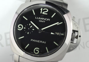 PANERAI ルミノール1950 GMT PAM00329 44mm 自動巻 バックスケルトン 保証書有 【委託時計】