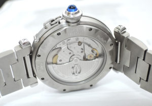 Cartier パシャC 38mm グリットコンベックス W31059H3 自動巻 腕時計 メンズ SS 白文字盤 【委託時計】