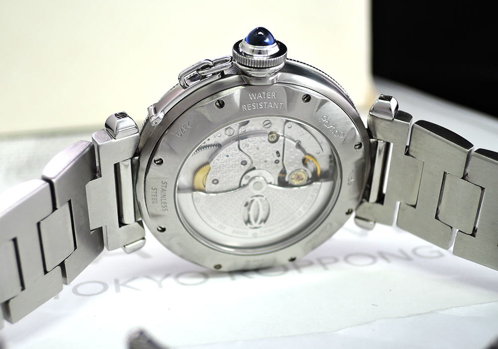Cartier パシャ38mm グリット W31040H3 自動巻 腕時計 メンズ SS 白文字盤 【委託時計】