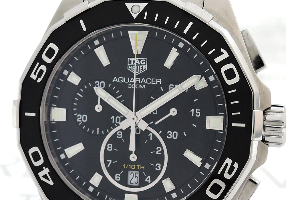 TAG HEUER アクアレーサー300m クロノグラフ CAY111A.BA0927 黒文字盤