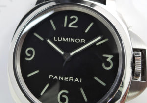 PANERAI ルミノールベース PAM00112 手巻き SSｘ黒革 バックスケルトン 【委託時計】