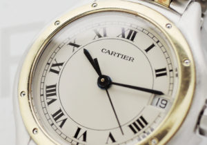Cartier パンテール クーガ 2ロウ SS 18K イエローゴールド クオーツ時計 レディース 【委託時計】