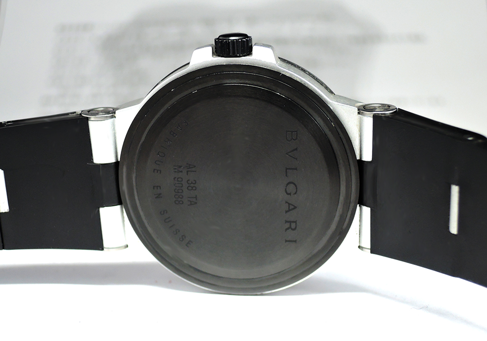BVLGARI アルミニウム クロノグラフ AL38TA メンズ腕時計 自動巻 【委託時計】