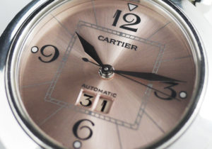 Cartier パシャ 2475 自動巻 腕時計 レディース SS ピンク文字盤 【委託時計】