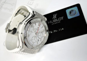 HUBLOT ビッグバン 301.SE.230.RW.114 ステンレス ラバー 自動巻き ダイヤモンド メンズ腕時計 保証書 【委託時計】