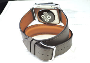 HERMES アップルウォッチ ユニセックス腕時計 スマートウォッチ 充電式 エルメスベルト グレー 保証書 【委託時計】
