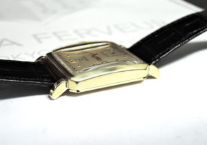 OMEGA アンティーク 14K メンズ腕時計 手巻き シルバー文字盤 新品純正ベルト 箱 【委託時計】