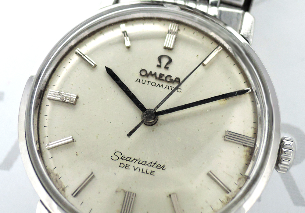 OMEGA シーマスター デビル メンズ時計 デイト 自動巻 シルバー文字盤