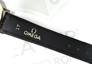 OMEGA アンティーク 14K ゴールド メンズ腕時計 手巻き シルバー文字盤 新品純正ベルト 【委託時計】
