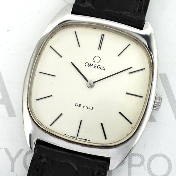 OMEGA デビル DE VILLE アンティーク メンズ腕時計 手巻き 黒文字盤 