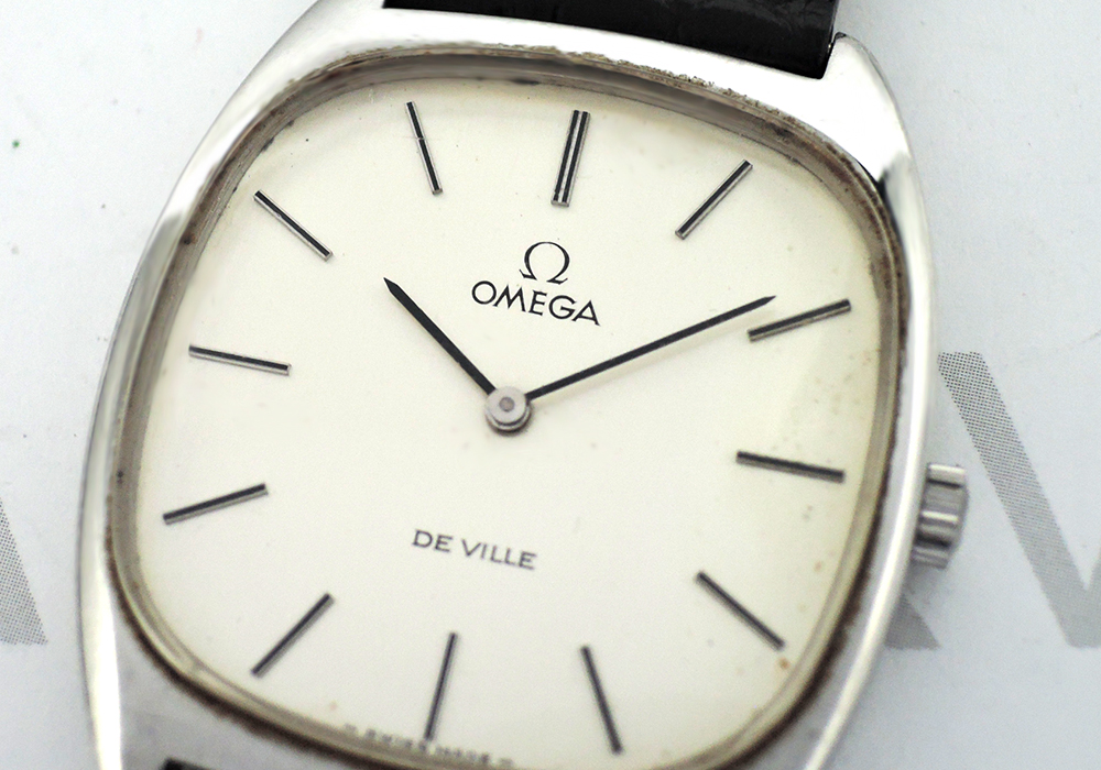 OMEGA デビル DE VILLE アンティーク メンズ腕時計 手巻き 黒文字盤 