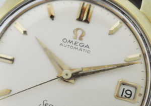 OMEGA シーマスター アンティークモデル ヴィンテージ メンズ腕時計 自動巻 純正新品ベルト 本体のみ クリーム文字盤 【委託時計】