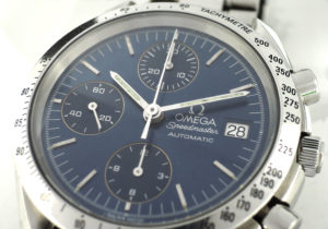 OMEGA スピードマスターデイト 3511.80 クロノグラフ 青文字盤 自動巻き ステンレス メンズ腕時計 【委託時計】