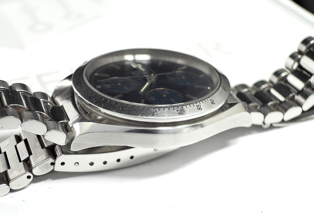 OMEGA スピードマスターデイト 3511.80 クロノグラフ 青文字盤 自動巻き ステンレス メンズ腕時計 【委託時計】