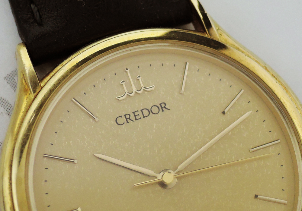 SEIKO クレドール 7771-6020 男性用腕時計 クォーツ ゴールド文字盤