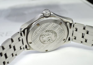 OMEGA シーマスター 120M 2511.81 メンズ腕時計 デイト クオーツ 青文字盤 ステンレス 保証書 【委託時計】