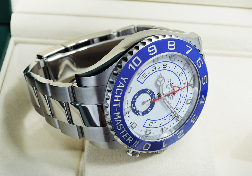 ROLEX ヨットマスターⅡ116680 メンズ腕時計 説明書 タグ 駒 保証書有 2018年 未使用品 【委託時計】