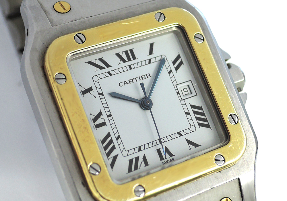 Cartier サントスガルベLM 自動巻 コンビ メンズ 時計 保証書付 【委託時計】