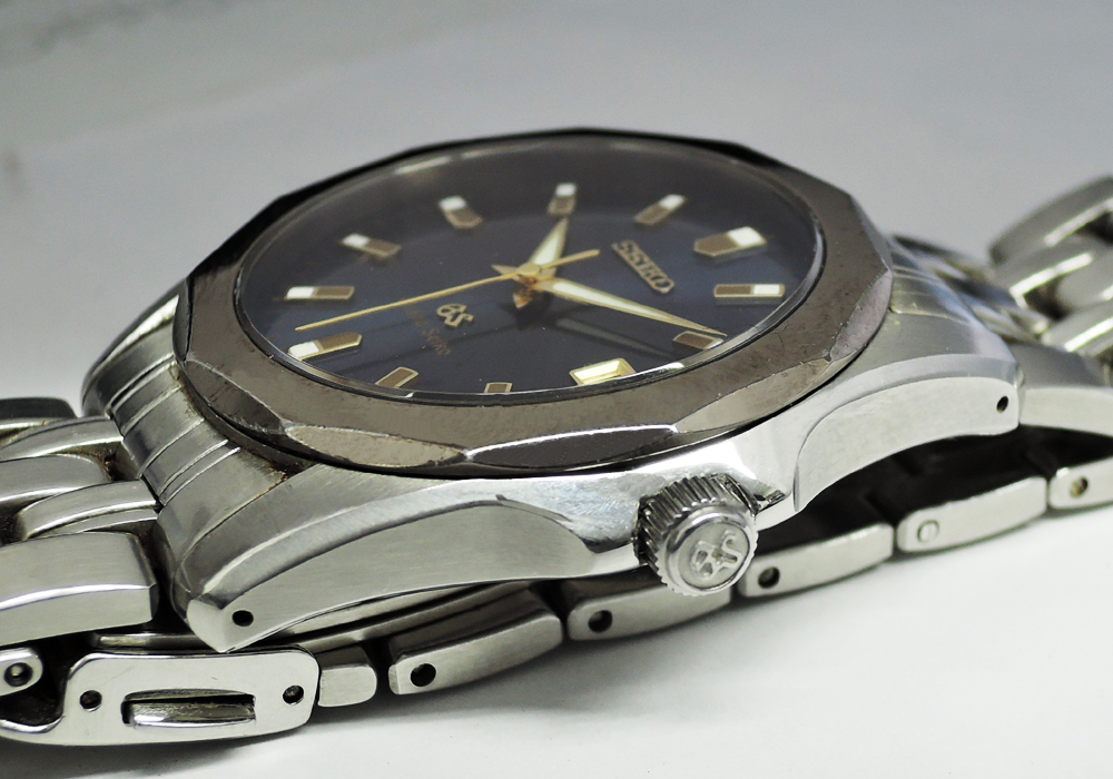 GRAND SEIKO 8J56-8000 メンズ腕時計 クオーツ ネイビー文字盤 ステンレス 【委託時計】