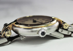 Cartier パンテール ラウンド 2ロウ SS YG クオーツ 腕時計 レディース 【委託時計】
