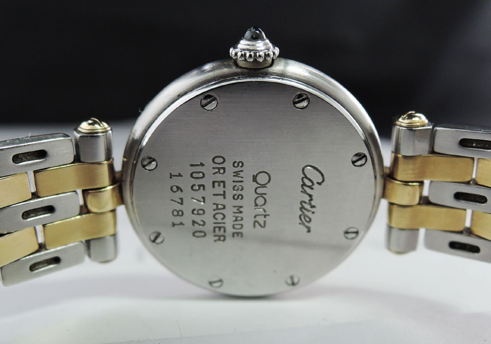 Cartier パンテール ラウンド 2ロウ SS YG クオーツ 腕時計 レディース 