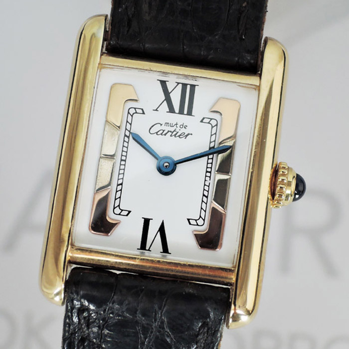 Cartier マストタンク ヴェルメイユ クオーツ SV925/GP レディース 腕時計 【委託時計】 | クレアフェルヴェール（CREA  FERVEUR）ブランド時計委託販売 手数料2.5%～