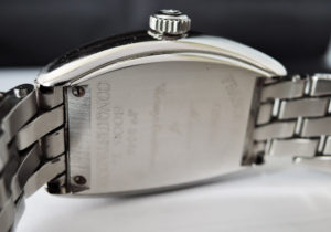 FRANCK MULLER コンキスタドール 8005L シルバー文字盤 SS レディース 自動巻 腕時計 保証書 箱 駒 【委託時計】