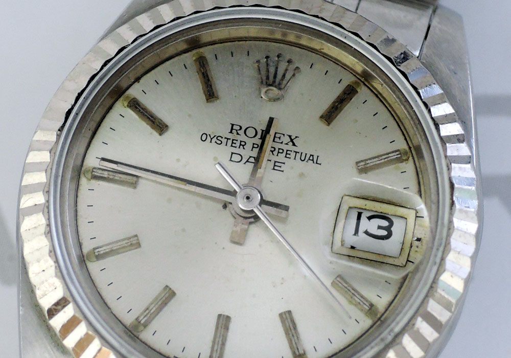 ロレックス ROLEX デイトジャスト 69174 80~番 WGxSS レディース 腕時計 竜頭なし 自動巻 シルバー文字盤 ジャンク IW7403