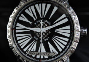 350本限定 ジオモナコ 時計 ☆ 101TH ワンオーワン ダイヤ ステンレス ホワイト 文字盤 自動巻き メンズ 腕時計 Gio Monaco □5H