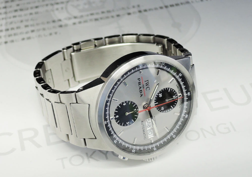 IWC×PRADA GSTクロノ IW370802 オートマチック SS メンズ 腕時計