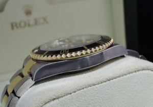 ロレックス ROLEX サブマリーナデイト コンビ 16613LN SS×18KYG 黒文字盤 メンズ 腕時計 2007年 保証書 【委託時計】