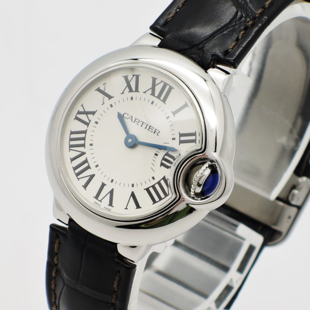 カルティエ バロンブルー W69018Z4 文字盤ホワイトローマン QZ 15cm Cartier Ballon Bleu C003772