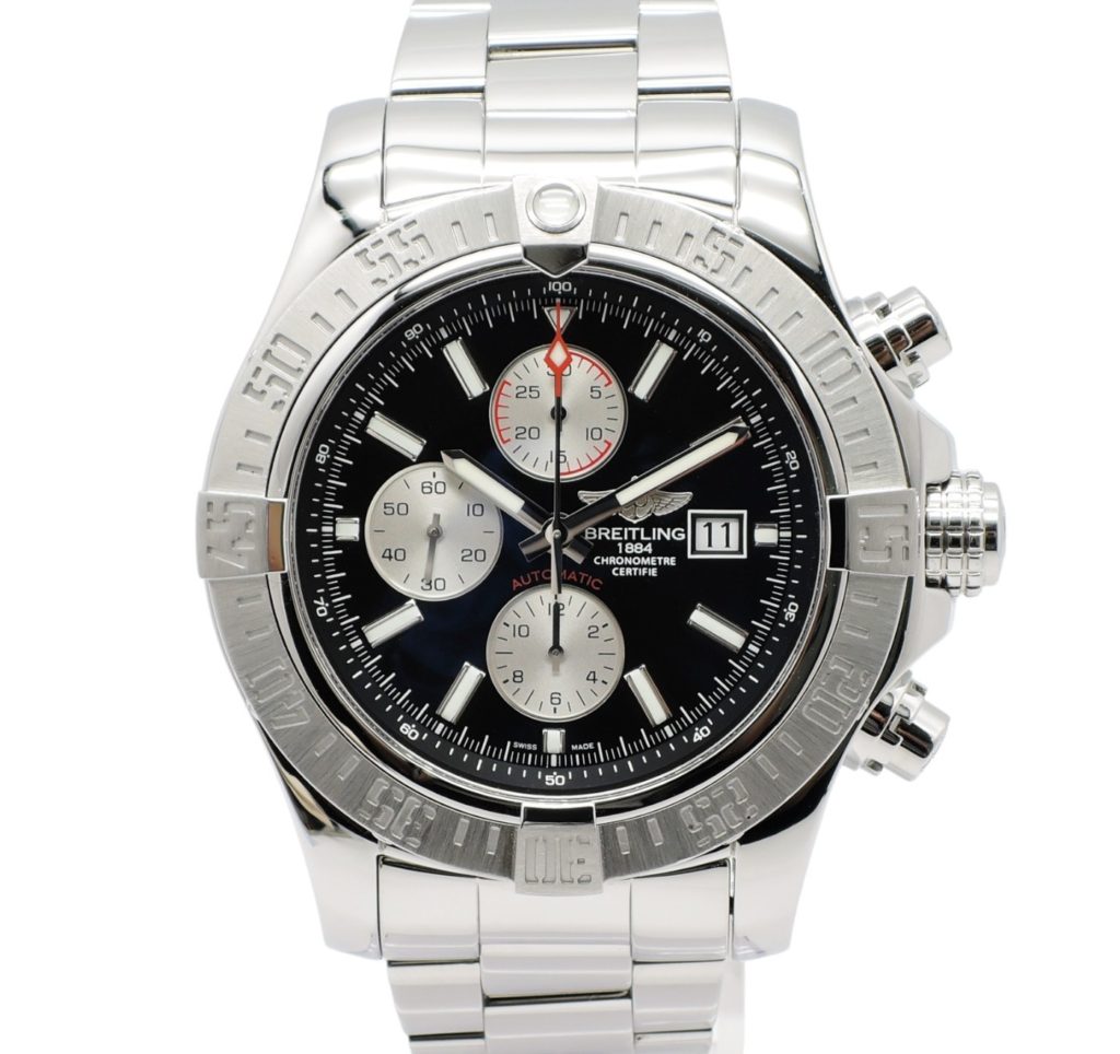 ブライトリング スーパーアベンジャーⅡ A13371 AT 文字盤ブラック 18㎝ BREITLING Super Avenger II C004096