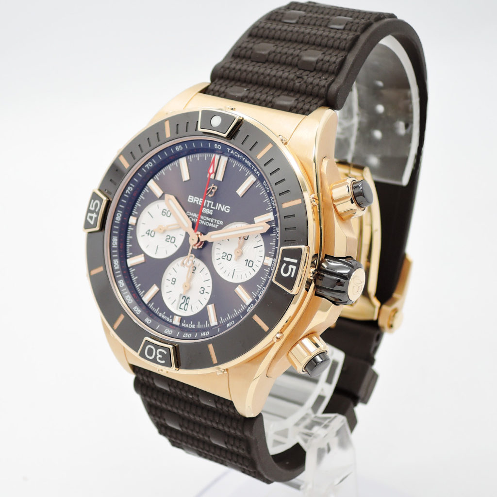 ブライトリング スーパークロノマット B01 RB0136 ブラウン RG AT 21.5cm BREITLING Super Chronomat B01 44 RB0136 Brown C004123