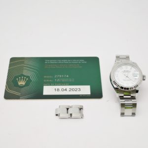 ロレックス デイトジャスト 28 279174 2023年保証書  ホワイトローマン AT 14cm ROLEX Date-Just 28 White Roman C004145