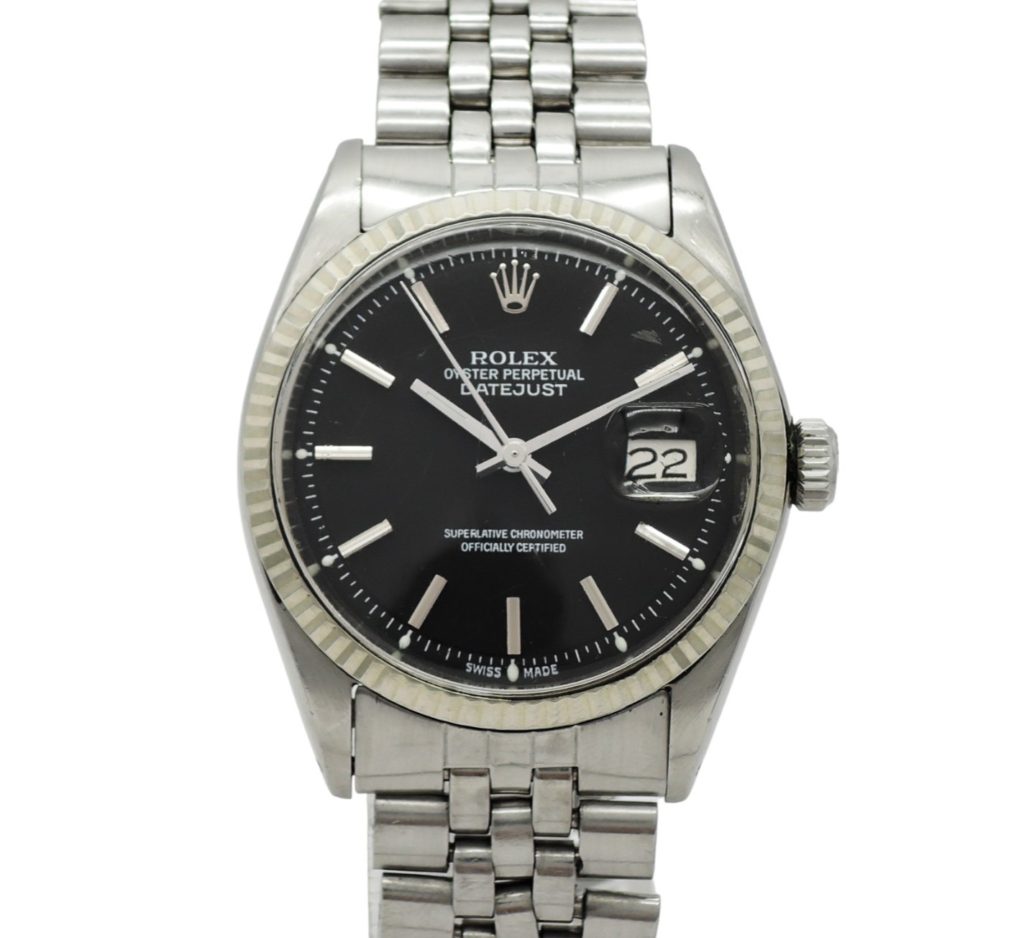 ロレックス デイトジャスト 36 1601 AT 文字盤ブラック 18㎝ ROLEX DATEJUST C004210