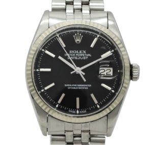 ロレックス デイトジャスト 36 1601 AT 文字盤ブラック 18㎝ ROLEX DATEJUST C004210