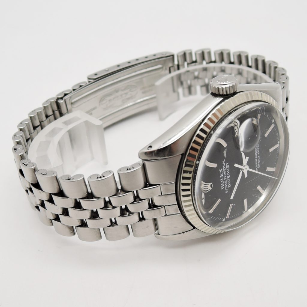 ロレックス デイトジャスト 36 1601 AT 文字盤ブラック 18㎝ ROLEX DATEJUST C004210