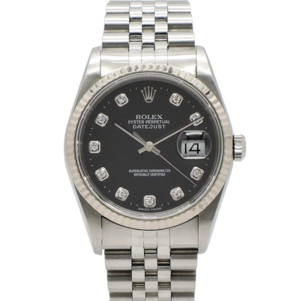 ロレックス デイトジャスト 36 16234G ブラック文字盤 AT ROLEX Date-Just 36 Black C004216